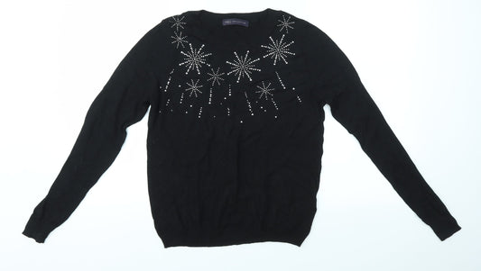 M&S Womens Black   Pullover Jumper Size S