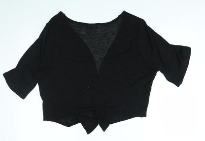 Back view of Atmosphere women’s black cardigan jumper, size UK 14