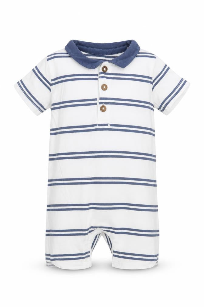 F&F Baby White Striped  Babygrow One-Piece Size 6-9 Months  - small cape