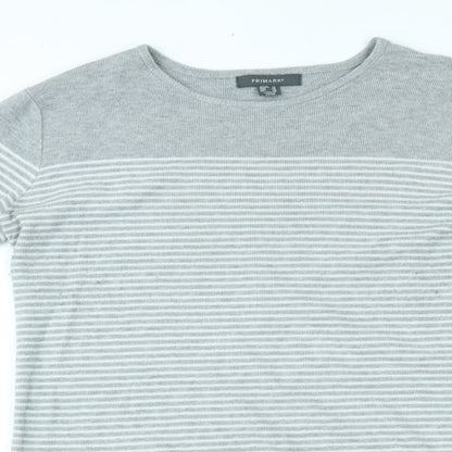 Primark Womens Grey Striped  Jumper Dress  Size 14