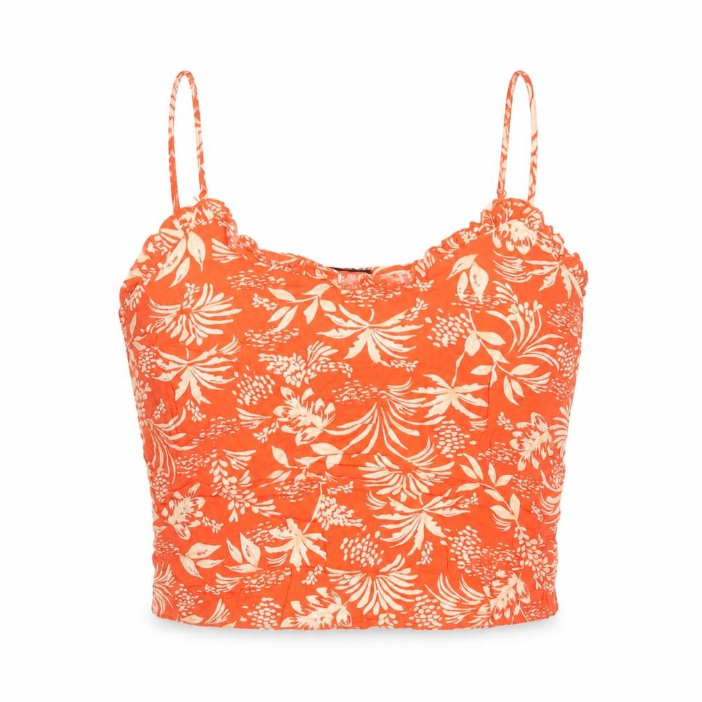 New Look Womens Red Floral  Camisole Tank Size 12