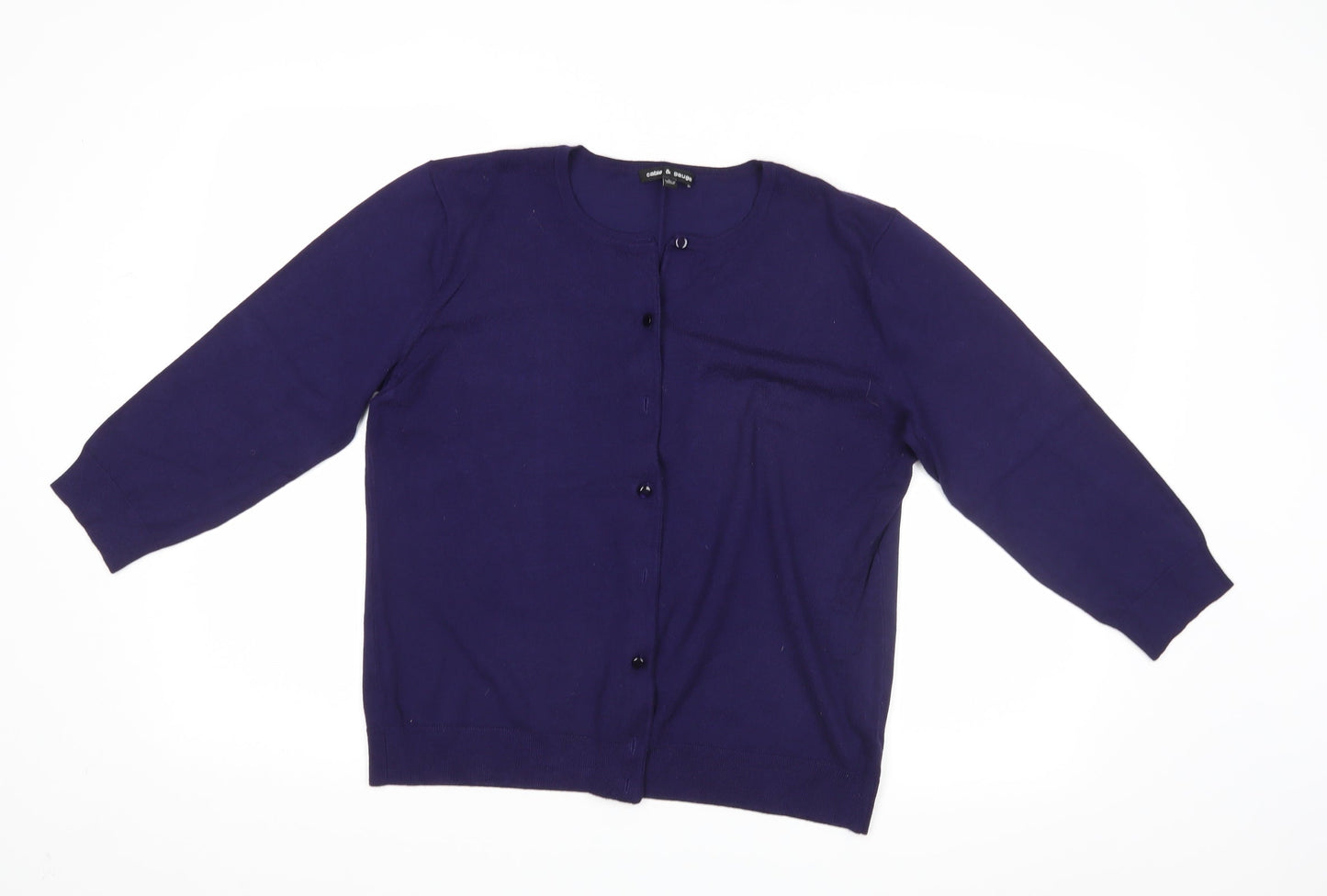 Cable & Gauge Womens Blue   Cardigan Jumper Size L