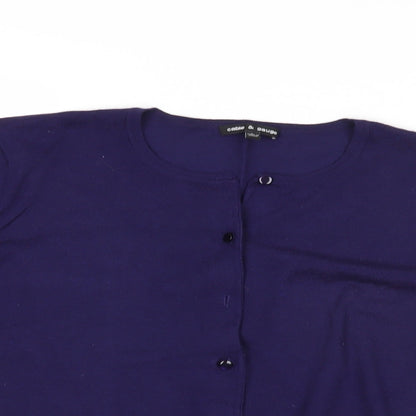 Cable & Gauge Womens Blue   Cardigan Jumper Size L