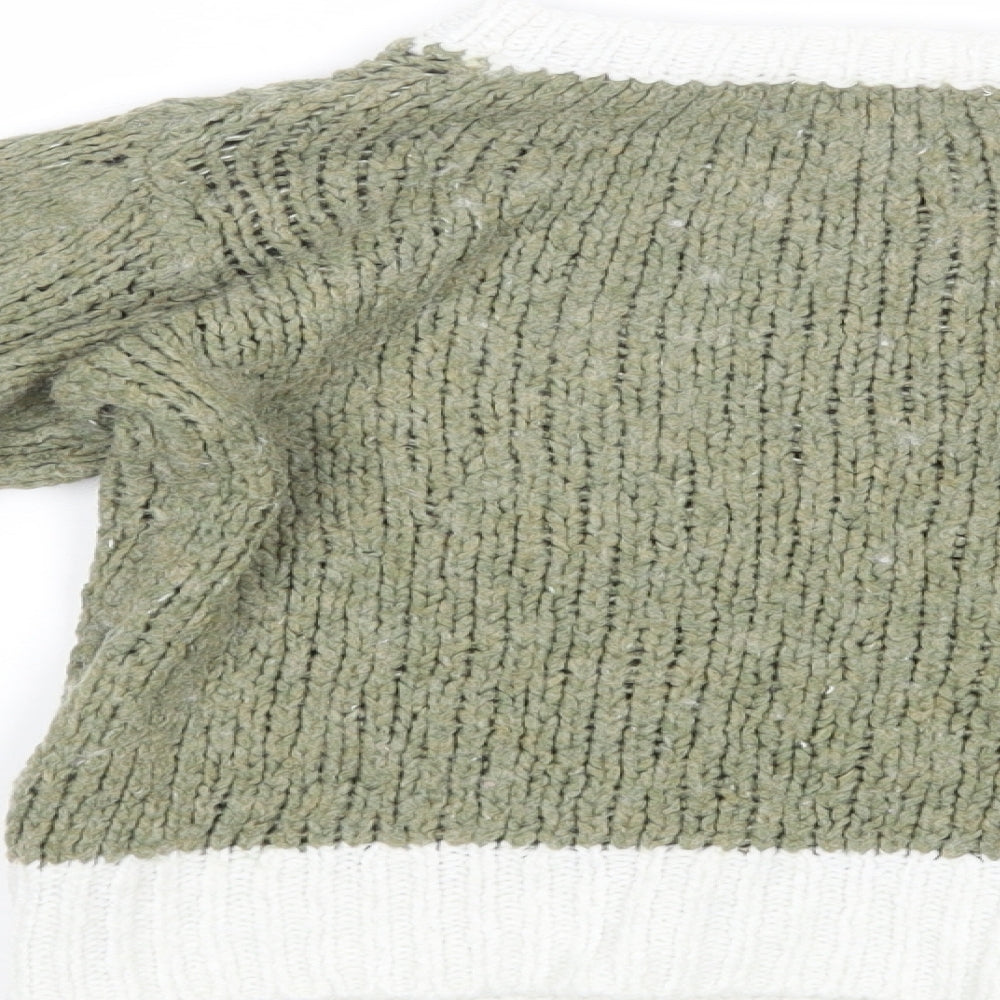 Nada del Riccio Womens Green  Knit Pullover Jumper Size XS