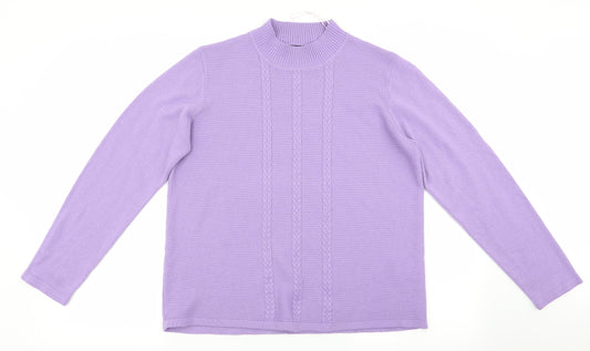 Isle Womens Purple   Pullover Jumper Size M