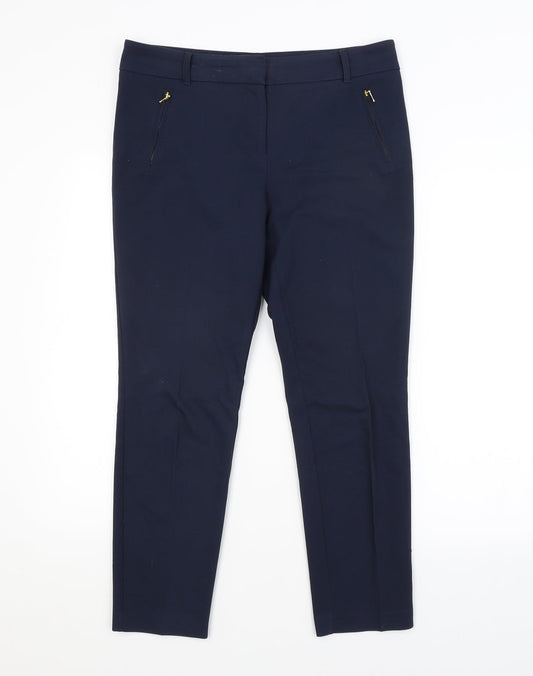 Papaya Womens Blue   Trousers  Size 12 L25 in