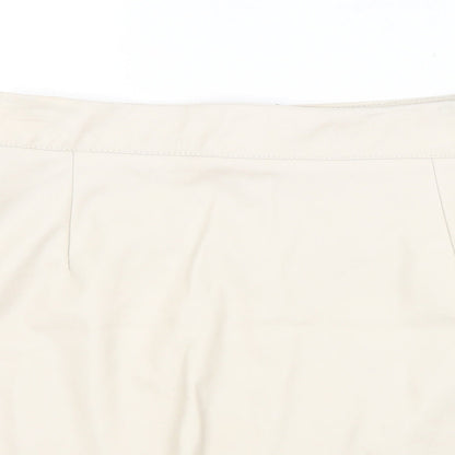 PRETTYLITTLETHING Womens Beige   A-Line Skirt Size 8