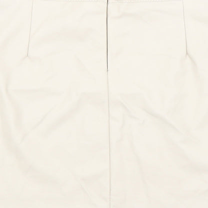 PRETTYLITTLETHING Womens Beige   A-Line Skirt Size 8
