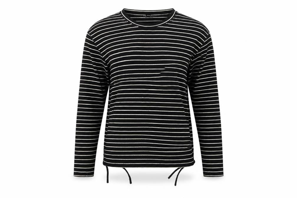 Zara Womens Black Striped  Pullover Jumper Size M