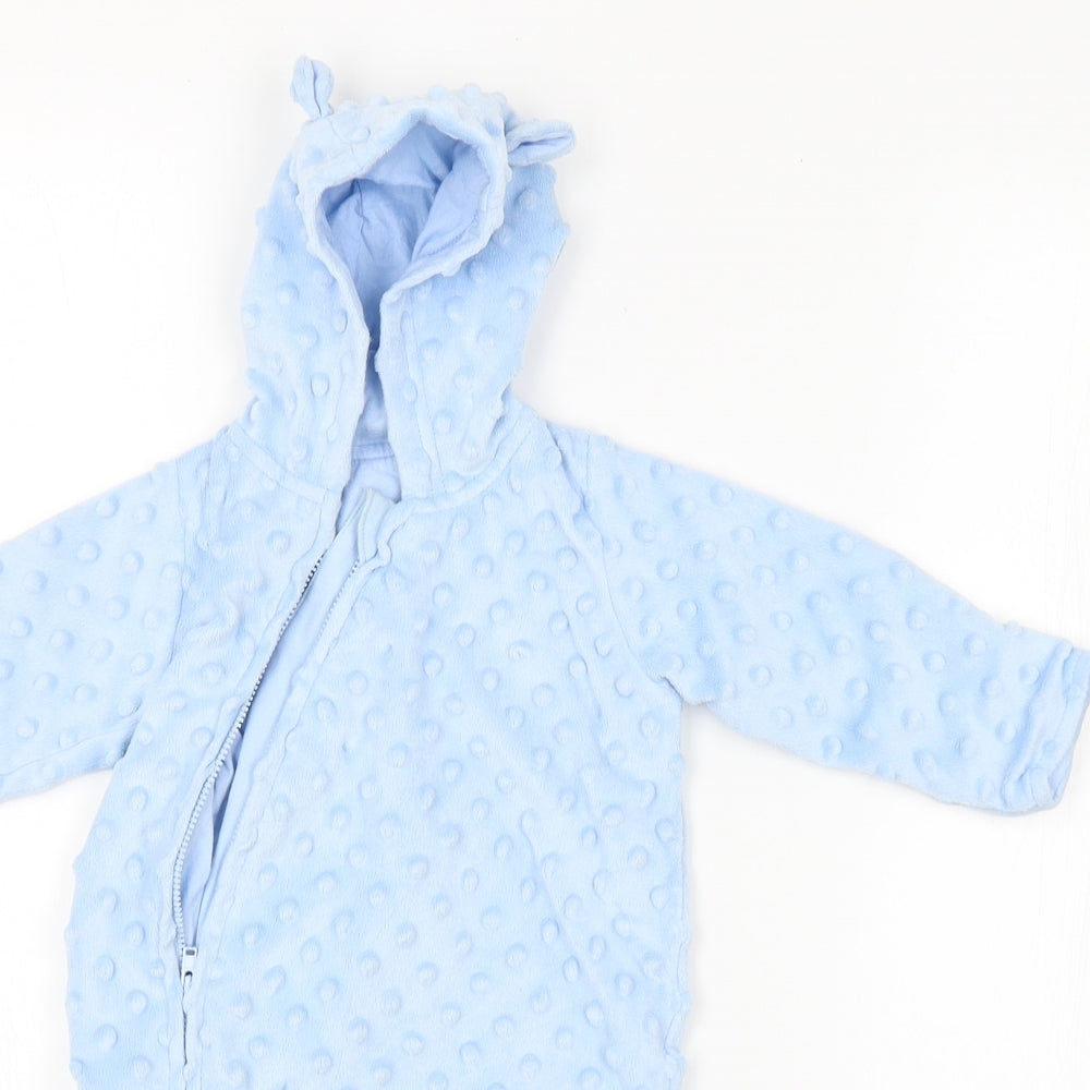 George Baby Blue Spotted  Coverall One-Piece Size 0-3 Months