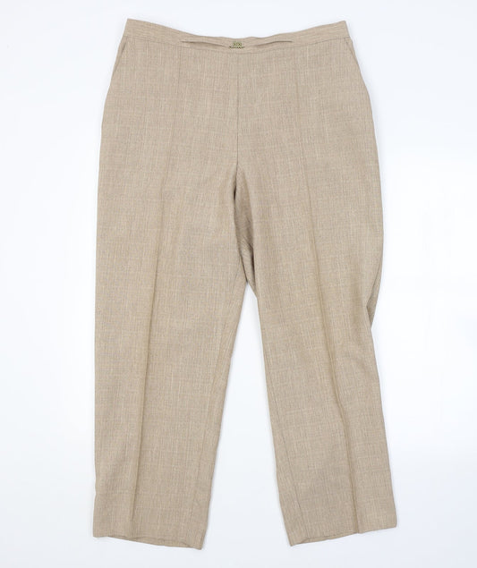 M&S Womens Brown   Trousers  Size 18 L26 in