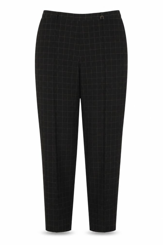 Marks & Spencer Womens Brown Check  Trousers  Size 18 L26 in