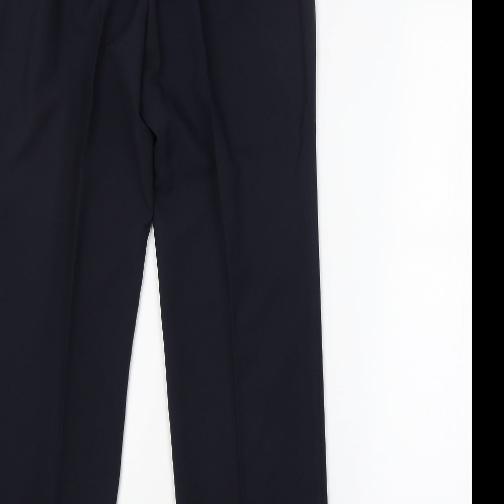 ELLIE LOUISE Womens Blue Camouflage  Trousers  Size 12 L28 in
