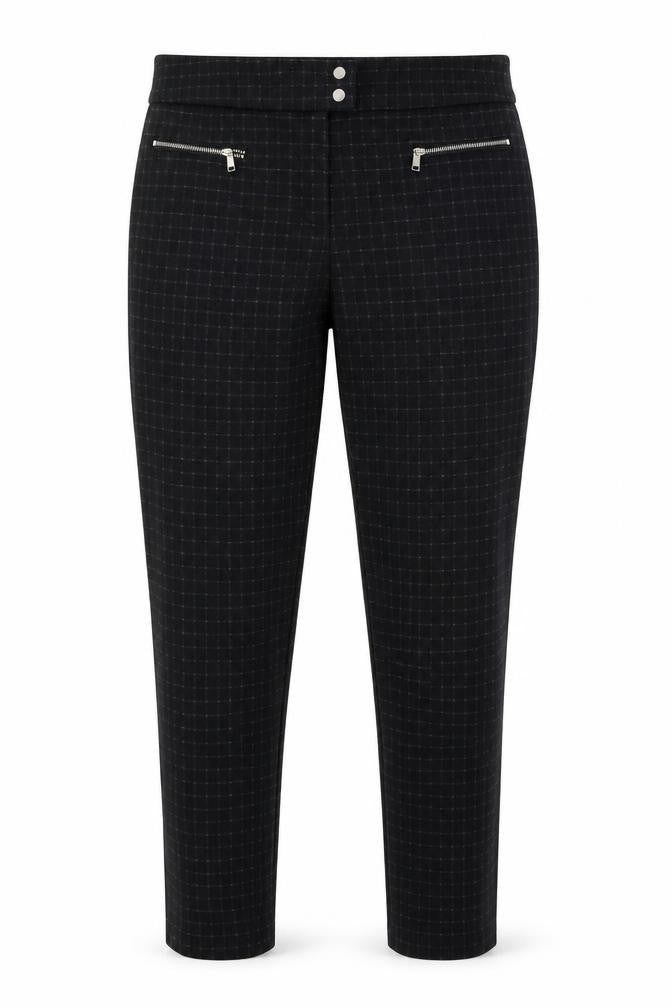 George Womens Black Check  Trousers   L26 in