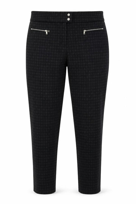 George Womens Black Check  Trousers   L26 in