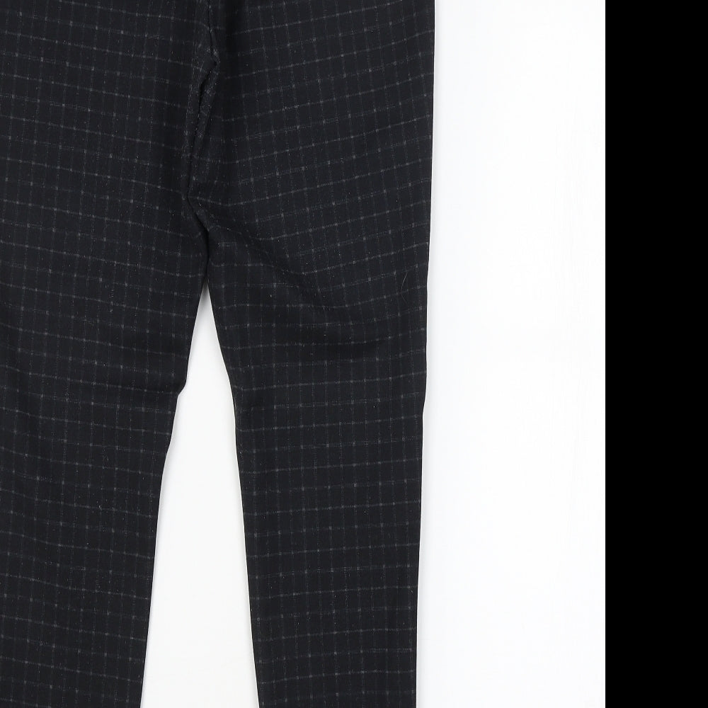 George Womens Black Check  Trousers   L26 in