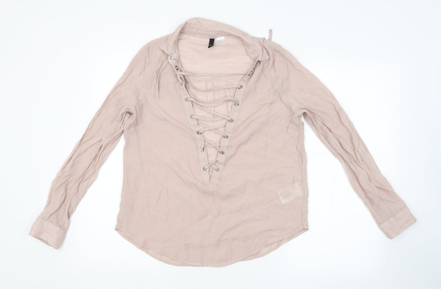 H&M Womens Pink   Basic Blouse Size 8