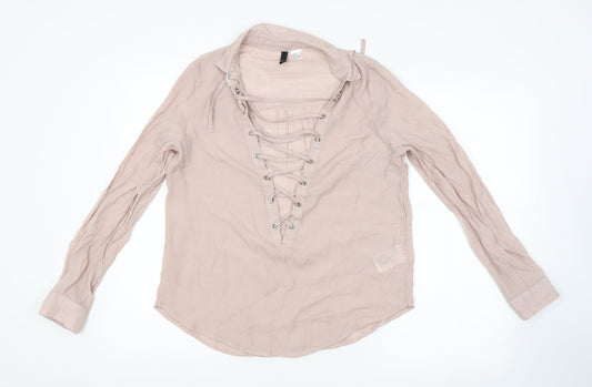 H&M Womens Pink   Basic Blouse Size 8