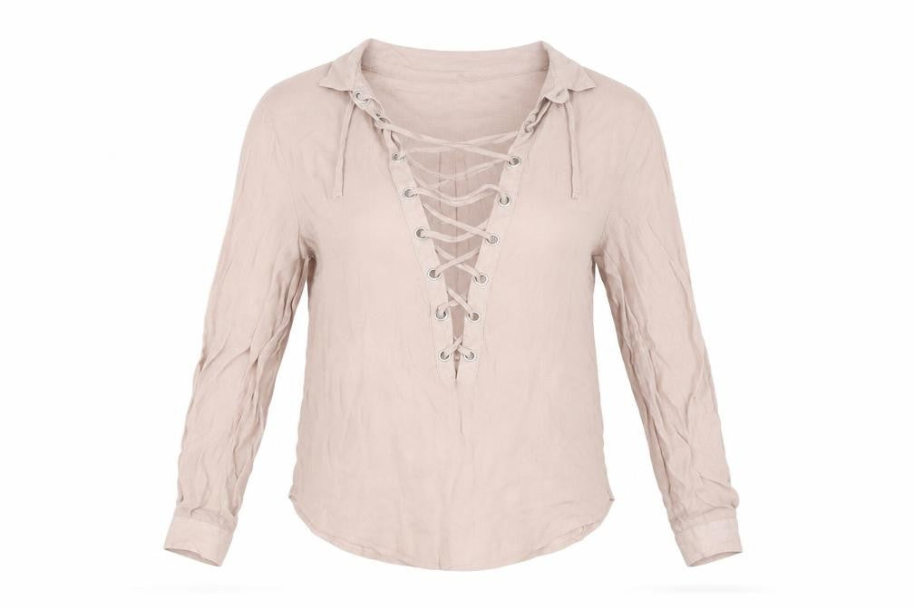 H&M Womens Pink   Basic Blouse Size 8