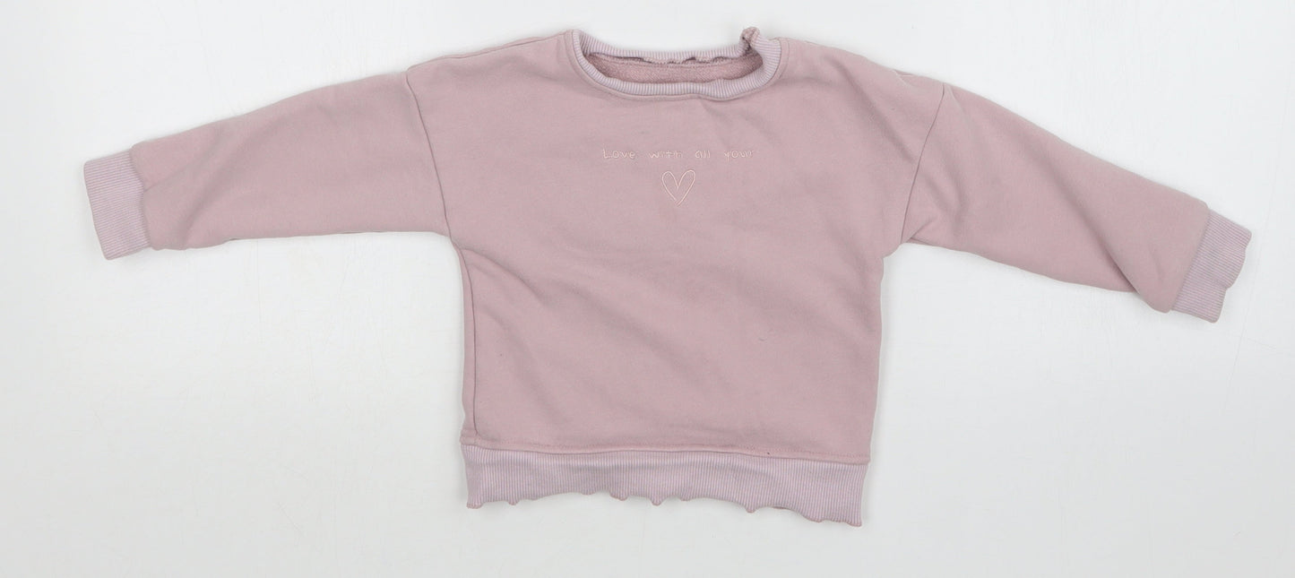 Preworn Girls Pink   Pullover Sweatshirt