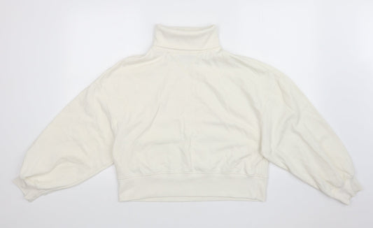 THE JERSEY COLLECTION Womens White   Pullover Sweatshirt