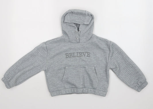 Primark Girls Grey   Pullover Hoodie Size 9-10 Years