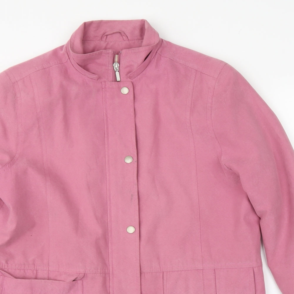 EWM Womens Pink   Overcoat Coat Size 10