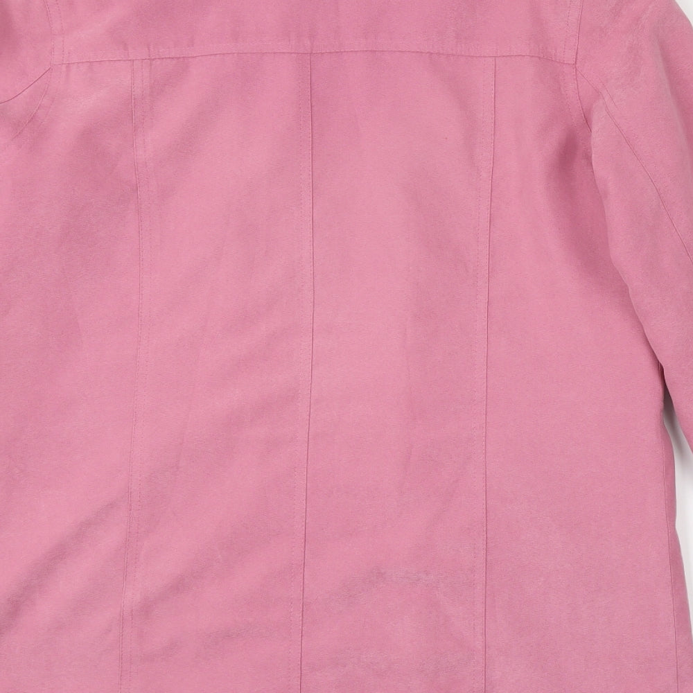 EWM Womens Pink   Overcoat Coat Size 10