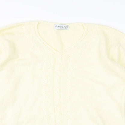 Jumper Womens Yellow   Pullover Jumper Size S