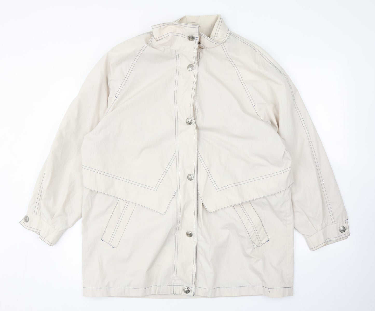 telemac Womens Beige   Overcoat Coat Size 16