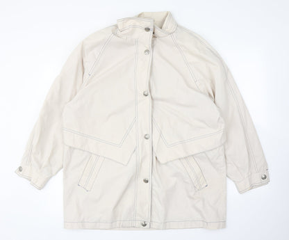 telemac Womens Beige   Overcoat Coat Size 16
