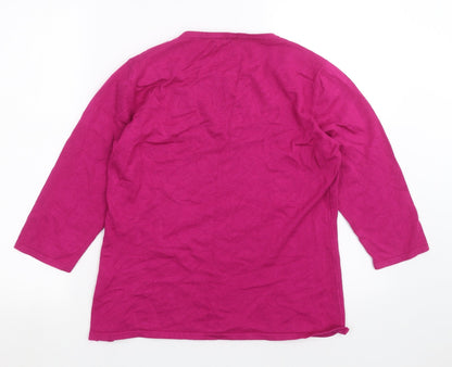 Casamia Womens Pink Pullover Jumper Size S