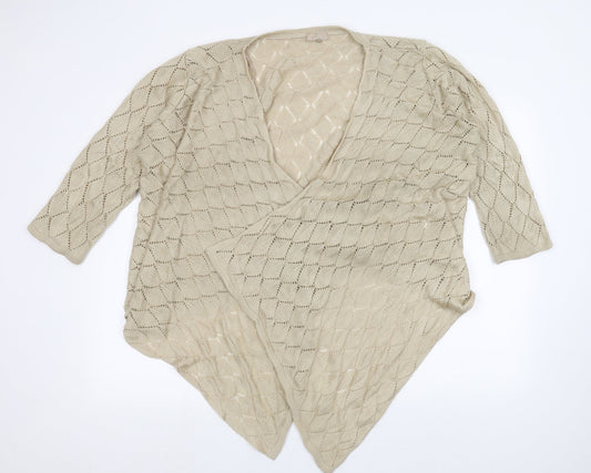 Soon  Womens Beige   Wrap Jumper Size 22