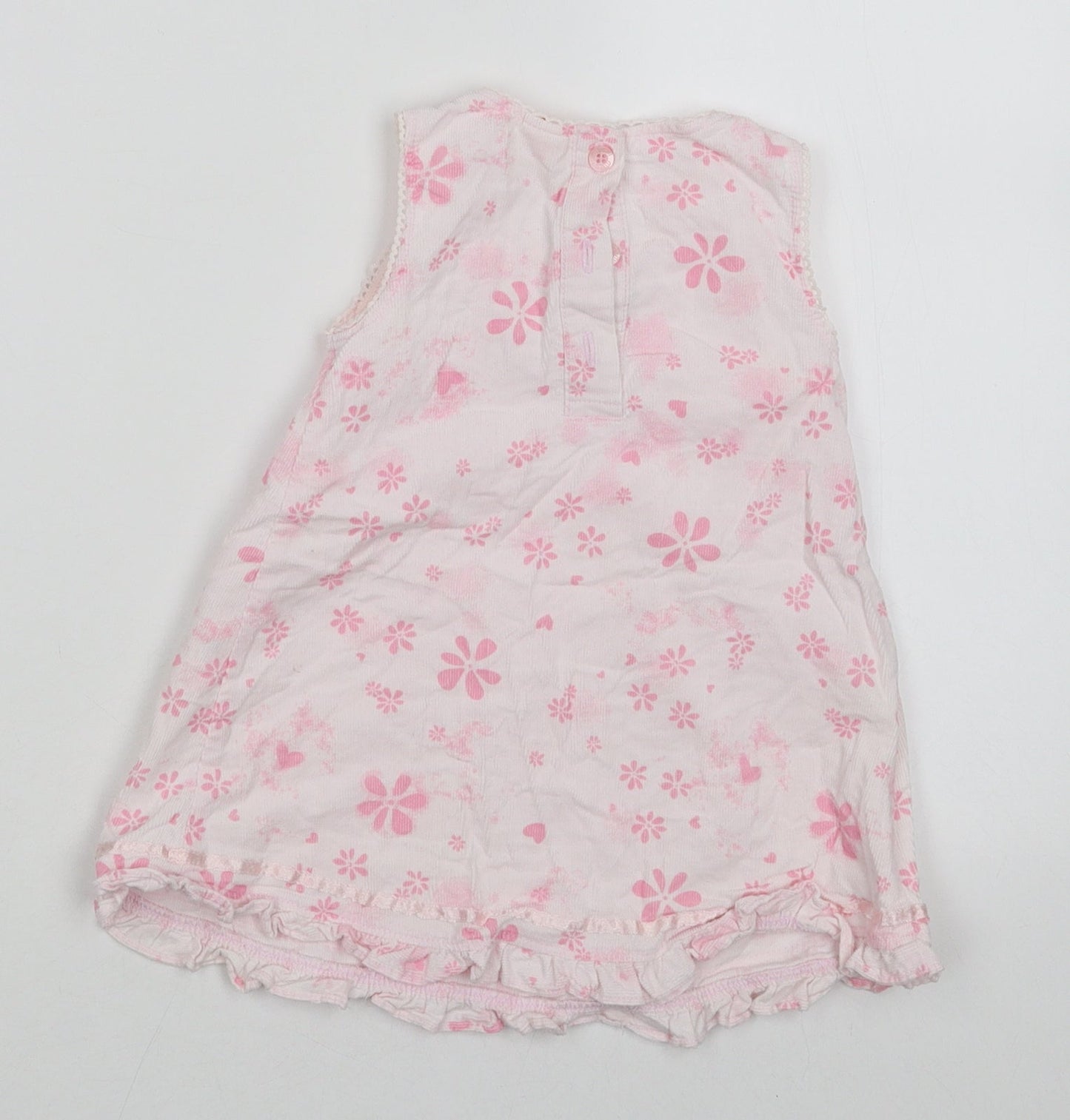 Mini Mode Girls Pink Floral  A-Line  Size 9-12 Months