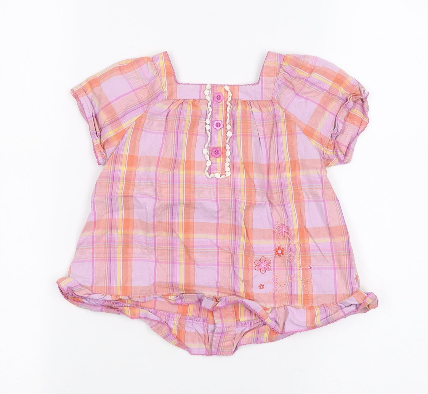TU Girls Multicoloured Plaid  Basic Button-Up Size 12-18 Months