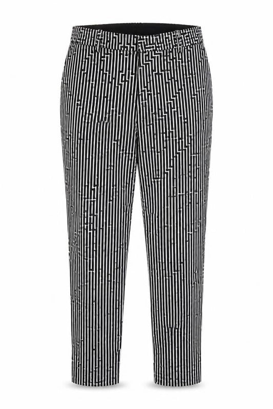 H&M Womens Black Geometric  Trousers  Size 6 L26 in