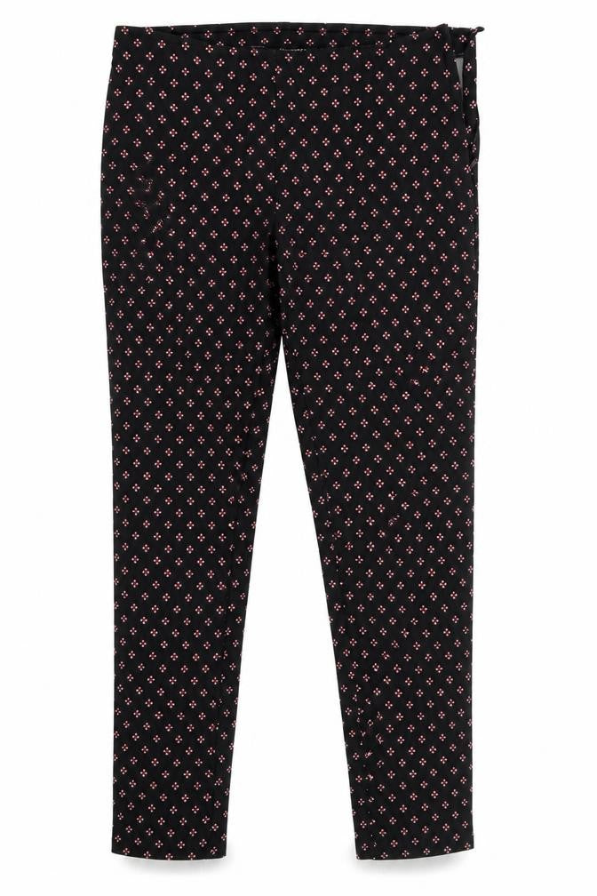 Atmosphere Womens Black Geometric  Trousers  Size 10 L26.5 in