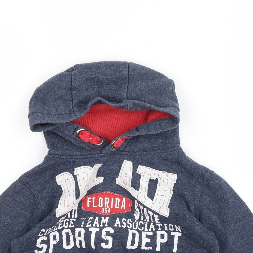 Rebel Boys Blue   Pullover Hoodie Size 3-4 Years
