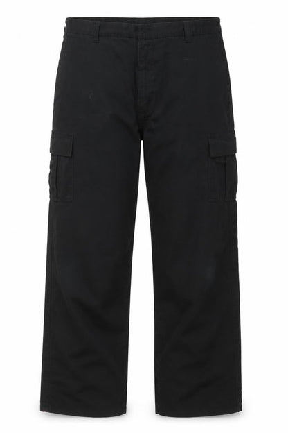 Front view of Lee Cooper women’s black trousers, size UK 40, in, 32-inch leg