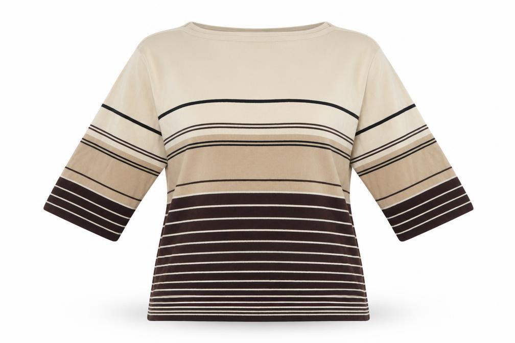 Bonmarché Womens Multicoloured Striped Jersey Blouse Size XL