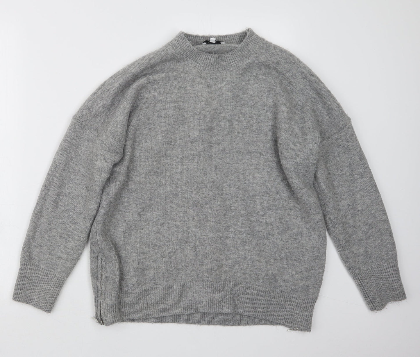 Warehouse Womens Grey  Knit Pullover Jumper Size S