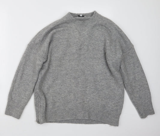 Warehouse Womens Grey  Knit Pullover Jumper Size S
