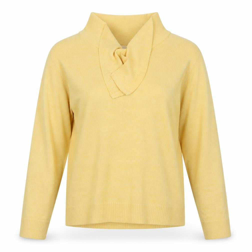 EWM Womens Yellow  Knit Pullover Jumper Size 14