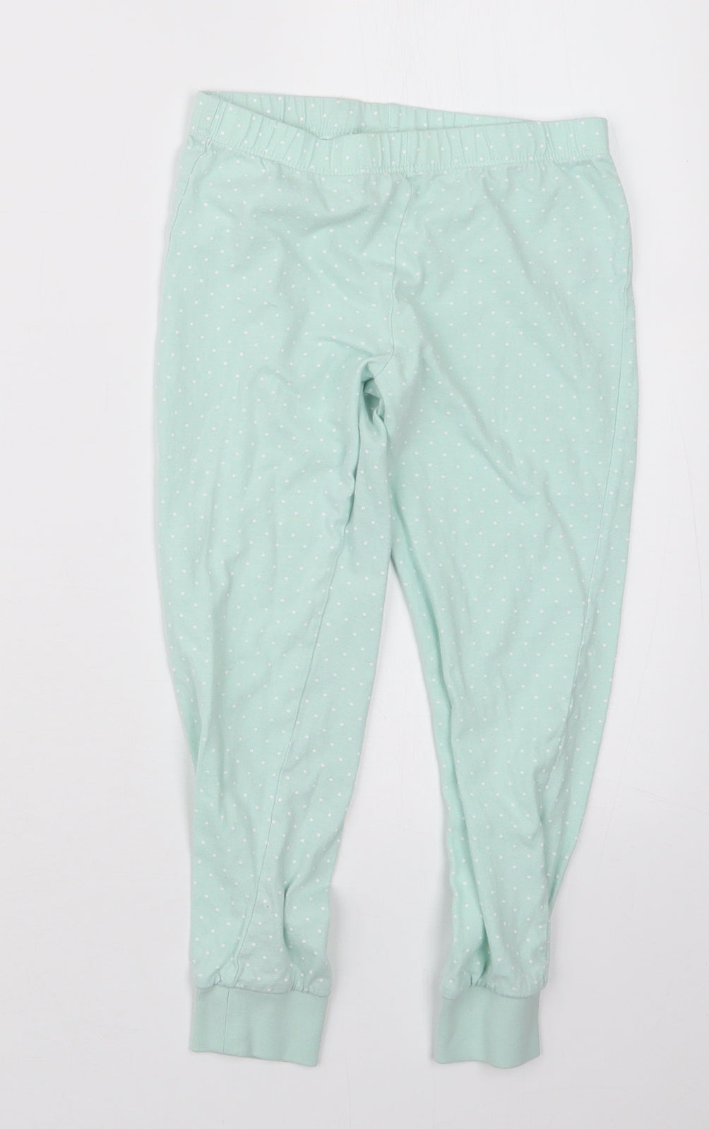 F&F Girls Green Polka Dot  Carrot Trousers Size 6-7 Years