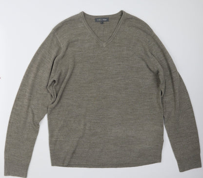 Marks & Spencer Mens Beige  Knit Pullover Jumper Size L