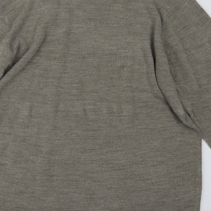 Marks & Spencer Mens Beige  Knit Pullover Jumper Size L