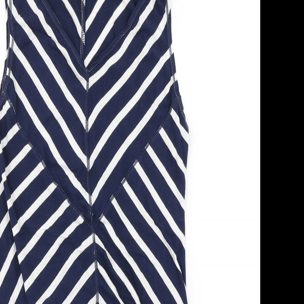 Max Studio Womens Blue Striped  Basic Tank Size S