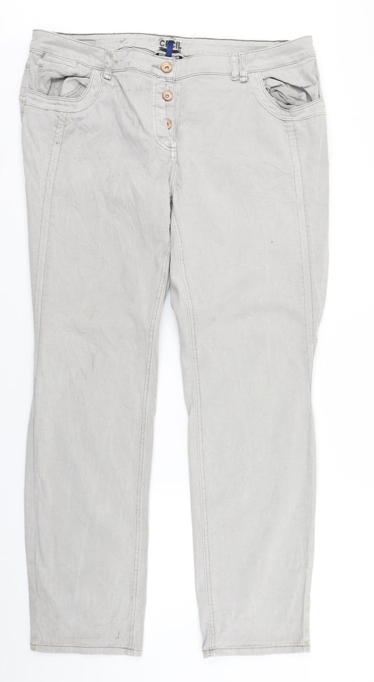 Cecil Mens Grey  Denim Straight Jeans Size 36 in L31 in