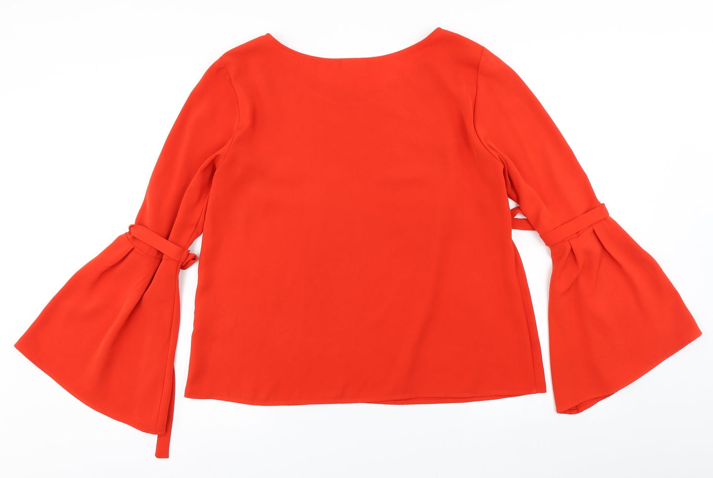 VILA Womens Red   Basic Blouse Size L  - Bell sleeve