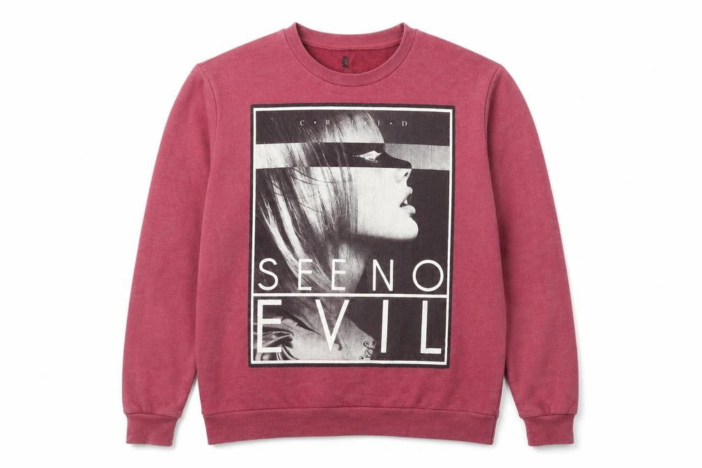 Crafted Mens Red   Pullover Sweatshirt Size S